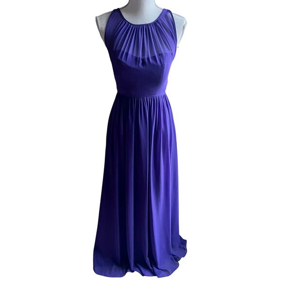 burgundy halter neck maxi dress AKIRA Serpenti Plunge Maxi Dress In Metallic | Burgundy main image 1